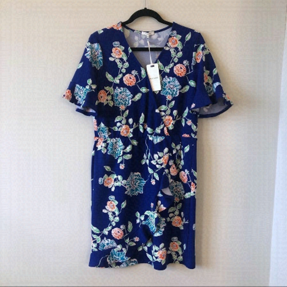 NWT-PLEIONE Faux Wrap Floral Dress (Nordstrom)